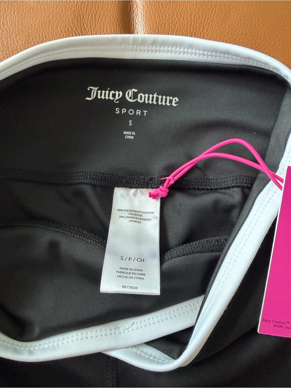 🖤Juicy Couture Sport Black Athletic Shorts with White Blue Waistband. NWT - Picture 6 of 15